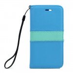 Wholesale iPhone 7 Magnetic Flip Leather Wallet Case (Blue)